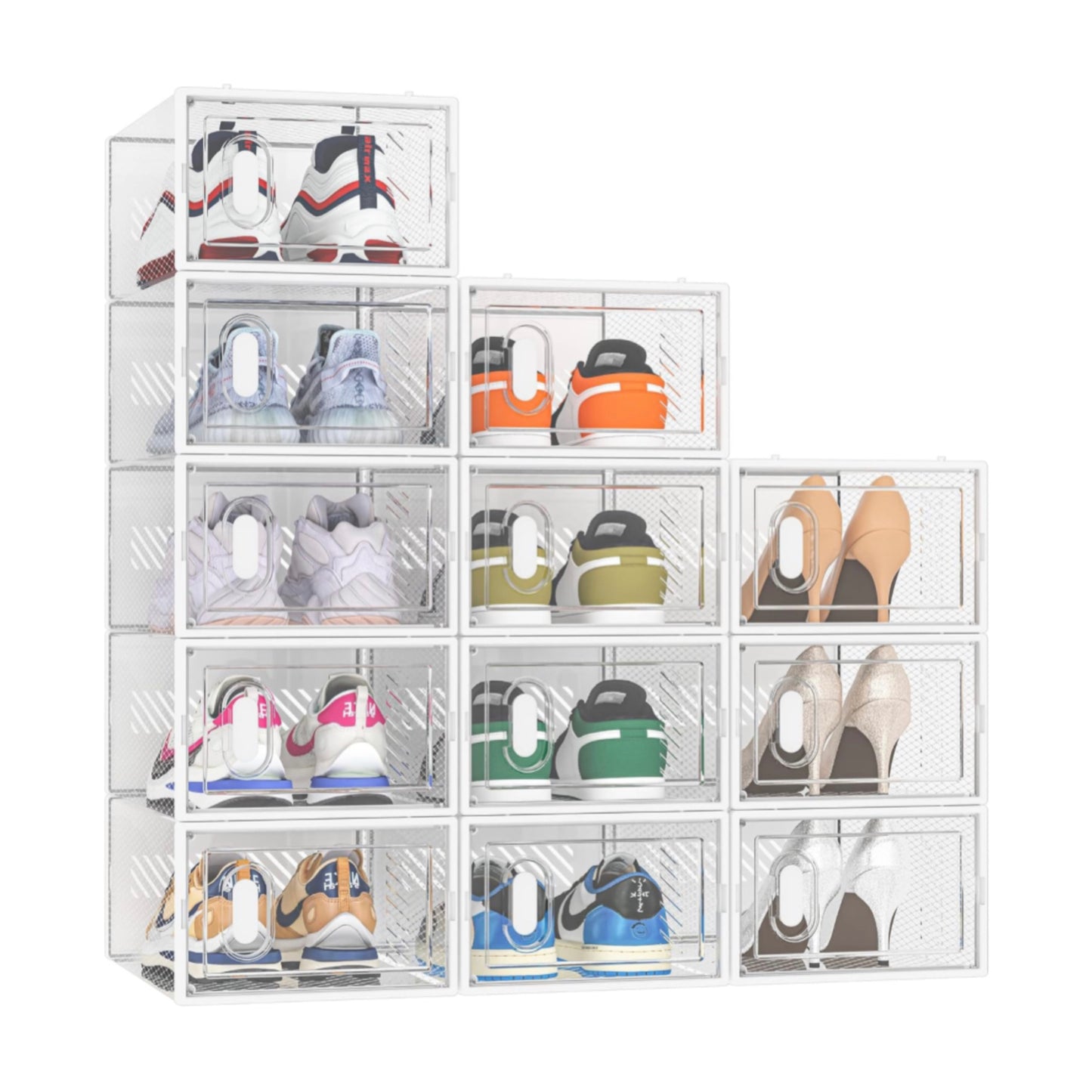 Shoe Storage Boxes 12 Pack - Clear