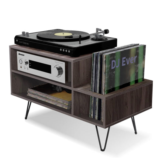 Record Player Stand with Metal Legs