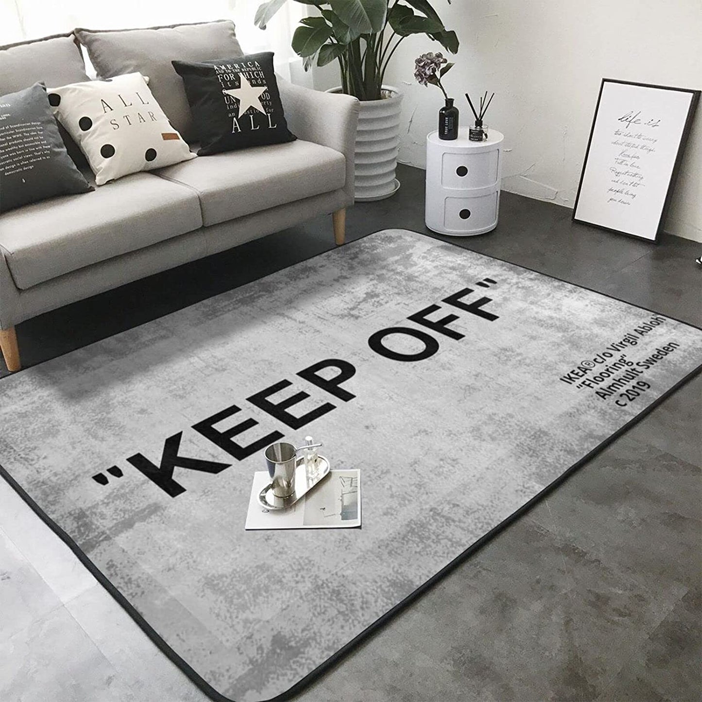 Replica Off-White "Keep Off" Rug - 120x160cm