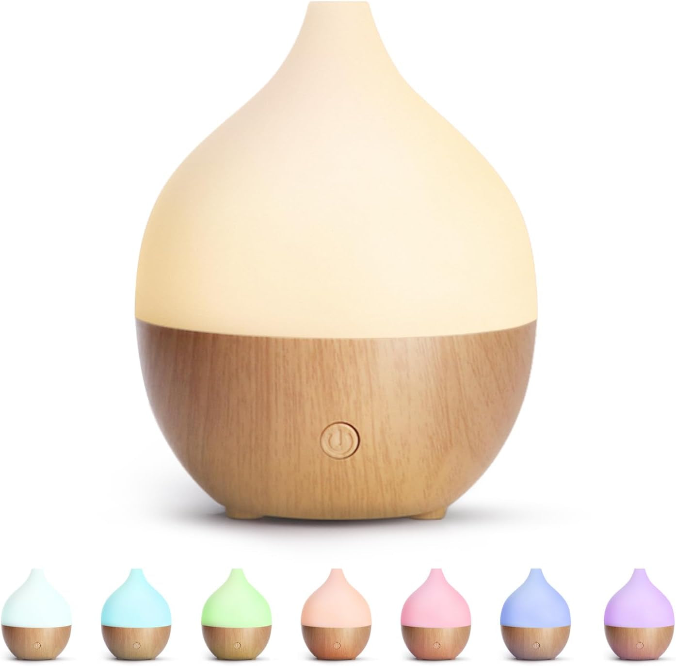 Essential Oil Diffuser, 100Ml Small Aromatherapy Diffuser, Ultrasonic Diffusers for Essential Oils, Cool Mist Humidifier with Warm White Lights, Auto Shut-Off Function, for Office Home